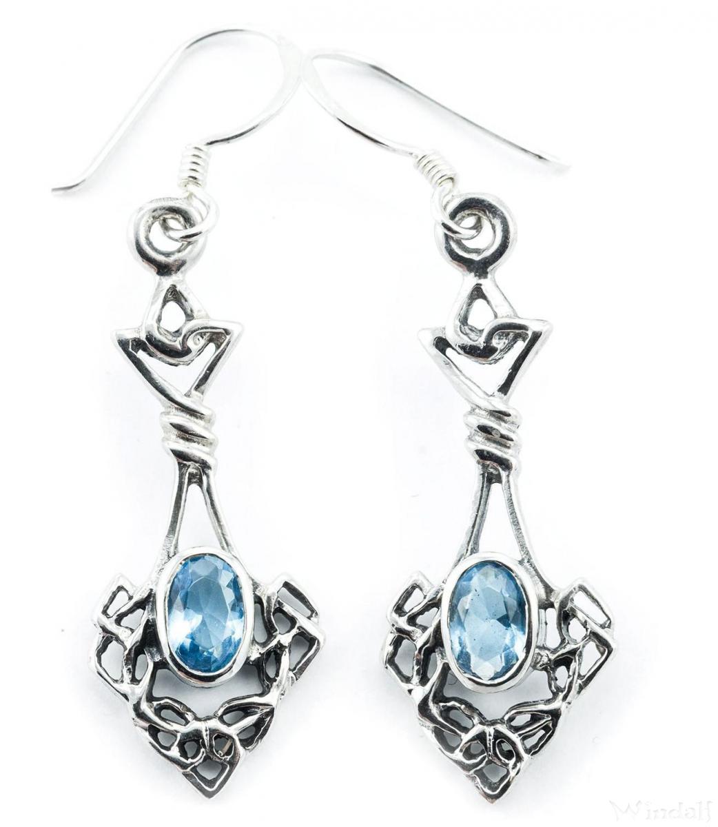 WINDALF Celtic Ohrstecker CELTIC TRIAD – 0,8 Cm Ø, 925 Sterlingsilber, Inkl. Verschlüsse, Mystisches Glückssymbol