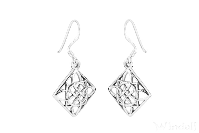 WINDALF Bohemia Damen Ohrhänger MANDRA 1.9 cm Keltisches Unendlichkeits-Knoten Mandala Schmuck Silber WINDALF Bohemia Damen Ohrhänger MANDRA 1.9 cm Keltisches Unendlichkeits-Knoten Mandala Schmuck Silber - Windalf.de