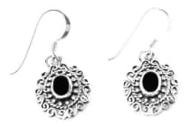 WINDALF Damen Ohrhänger SINA 2,9 cm Black Onyx Gothic Schmuck Silber WINDALF Damen Ohrhänger SINA 2,9 cm Black Onyx Gothic Schmuck Silber - Windalf.de