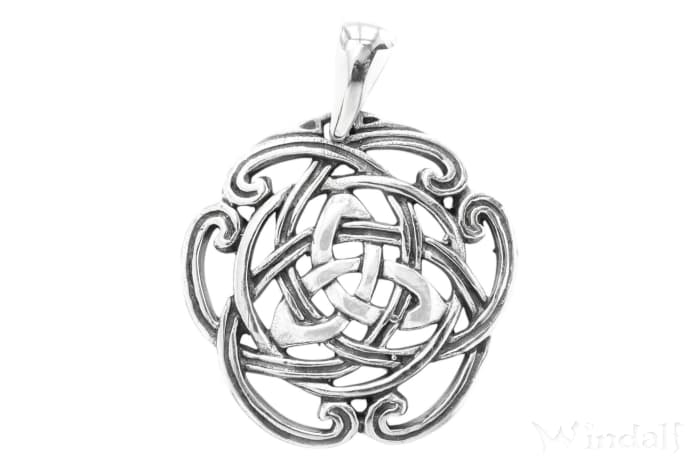 WINDALF Irischer Schmuck Anhänger ASHANA2.8 cm Keltische Dreiheit Amulett Silber - Windalf.de
