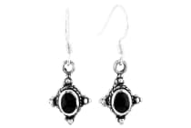 WINDALF Bohemia Damen Ohrhänger NIMA 1.5 cm Schwarzer Schutz Onyx Silber WINDALF Bohemia Damen Ohrhänger NIMA 1.5 cm Schwarzer Schutz Onyx Silber - Windalf.de