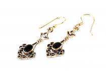 WINDALF Celtic Ohrringe DANU 3 cm Gothic Schmuck Schwarzer Stein Bronze WINDALF Celtic Ohrringe DANU 3 cm Gothic Schmuck Schwarzer Stein Bronze - Windalf.de