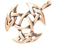 WINDALF Schmuck Anhänger ARWAIN 3.9 cm Offene Dreifalt  Bronze - Windalf.de