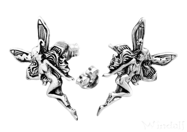 WINDALF Große Ohrstecker LUANA 2.3 cm Zauberelfe Silber WINDALF Große Ohrstecker LUANA 2.3 cm Zauberelfe Silber - Windalf.de