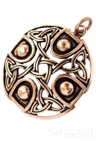 WINDALF Schmuck Anhänger ZIZAR Ø 3.5 cm Celtic Cross Bronze - Windalf.de