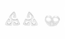 WINDALF Ohrstecker LAYLA &Oslash; 5 mm Celtic Kleine Triskele Gl&uuml;ckssymbol Silber - Windalf.de