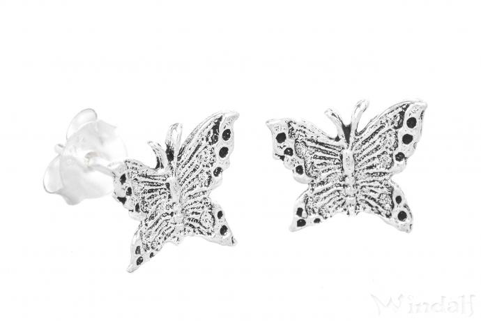 WINDALF Ohrstecker SKYLA 8 mm Glücks-Schmetterlinge Ohrschmuck Silber - Windalf.de