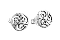 WINDALF Celtic Ohrstecker NUADA Ø 7 mm Keltische Triskele Silber - Windalf.de