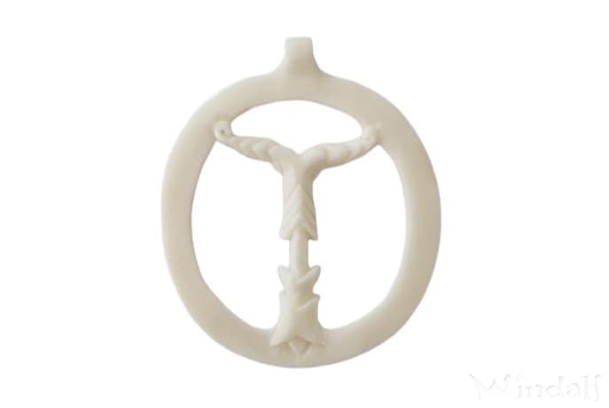 WINDALF Schmuck Anhänger IRMINSUL 3.9 cm Handarbeit aus Knochen WINDALF Schmuck Anhänger IRMINSUL 3.9 cm Handarbeit aus Knochen - Windalf.de