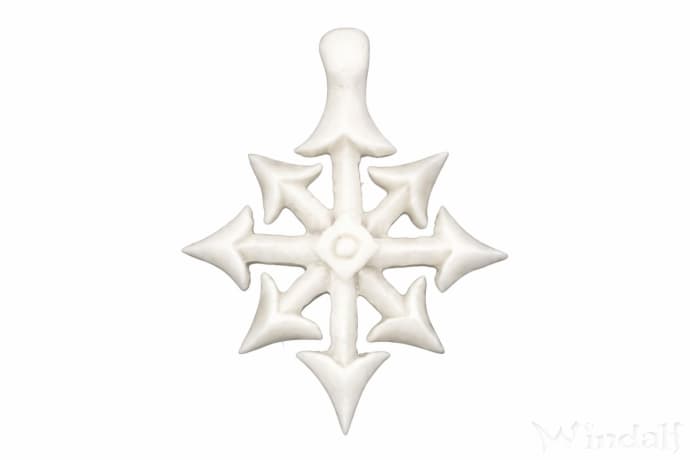 WINDALF Schmuck Anh&auml;nger STAR 3.5 cm Chaos Stern Handarbeit aus Knochen - Windalf.de