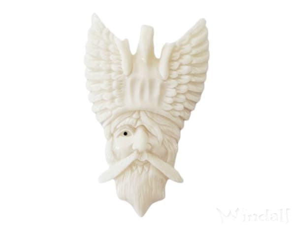 WINDALF Schmuck Anhänger ODIN 4.8 cm Wikinger Altvater Knochen - Windalf.de