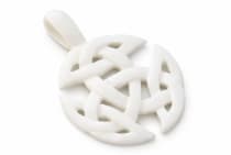 WINDALF Schmuck Anh&auml;nger ARWAIN 3.6 cm Offene Dreifalt aus Knochen - Windalf.de