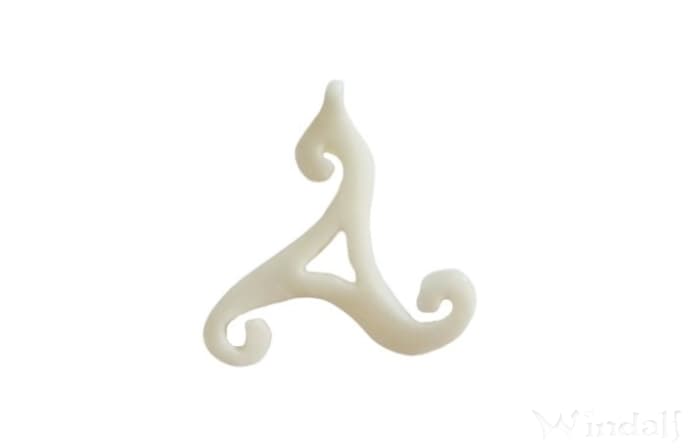 WINDALF Schmuck Anhänger ARTAIN 2.1 cm Kleine Triskele aus Knochen - Windalf.de