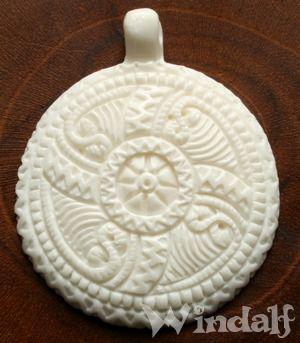 WINDALF Wikinger Anhänger BALDUR 3.7 cm Viking Sun Knochen - Windalf.de