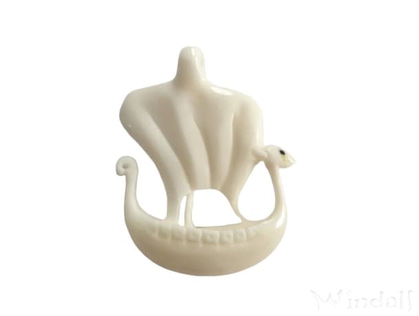 WINDALF Schmuck Anhänger Drachenschiff SUDRI 3.4 cm Vikings Handarbeit aus Knochen WINDALF Schmuck Anhänger Drachenschiff SUDRI 3.4 cm Vikings Handarbeit aus Knochen - Windalf.de