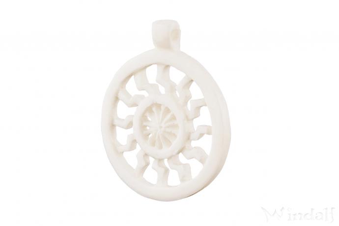 WINDALF Schmuck Anhänger SCHWARZE SONNE 3.7 cm Handarbeit aus Knochen WINDALF Schmuck Anhänger SCHWARZE SONNE 3.7 cm Handarbeit aus Knochen - Windalf.de