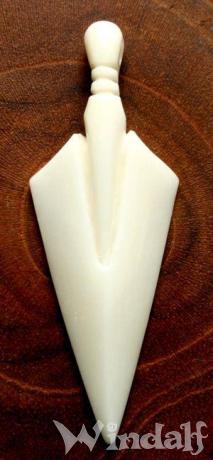 WINDALF Schmuck Anhänger Pfeilspitze TARAN 4.6 cm Vikings aus Knochen - Windalf.de