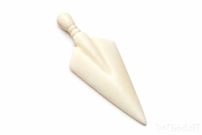 WINDALF Schmuck Anh&auml;nger Pfeilspitze TARAN 4.6 cm Vikings aus Knochen - Windalf.de