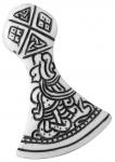 WINDALF Schmuck Anhänger AKIS 4.5 cm Wikinger Mammenaxt Handarbeit aus Knochen - Windalf.de