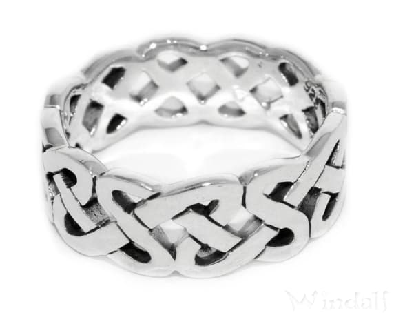 WINDALF Celtic Freundschafts-Ring LUCAN 8 mm Keltischer Knoten Silber - Windalf.de