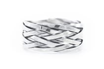 WINDALF Breiter Wikingerring THORALF 10 mm Wikinger-Flechtmuster Partnerschmuck Handarbeit Silber WINDALF Breiter Wikingerring THORALF 10 mm Wikinger-Flechtmuster Partnerschmuck Handarbeit Silber - Windalf.de
