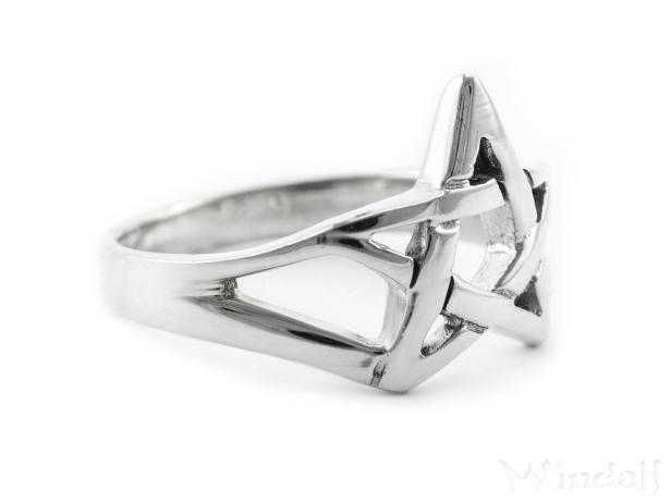 WINDALF Glücks-Ring BRIGANT 12 mm Schutzring Pentagramm Ring Silber - Windalf.de