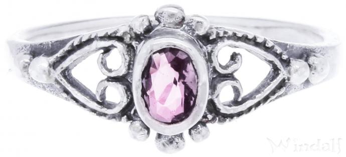 WINDALF Zarter Damen Ring ANELY 7 mm Amethyst Bohemia Schmuck Silber - Windalf.de