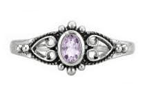 WINDALF Zarter Damen Ring ANELY 7 mm Amethyst Bohemia Schmuck Silber - Windalf.de