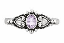 WINDALF Zarter Damen Ring ANELY 8 mm Amethyst Bohemia Schmuck Silber - Windalf.de
