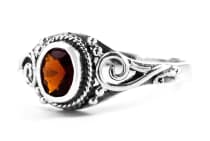 WINDALF Damen Ring NOVINA 8 mm Love Spirals Roter Granat Silber WINDALF Damen Ring NOVINA 8 mm Love Spirals Roter Granat Silber - Windalf.de