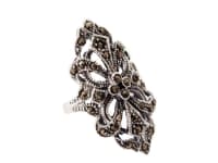 WINDALF Langer Damen Ring ALCINA 33 mm Markasit Schmuck Silber WINDALF Langer Damen Ring ALCINA 33 mm Markasit Schmuck Silber - Windalf.de