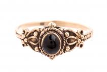 WINDALF Bohemia Damen Ring SHEELA 9 mm Onyx Schmuck Gothic Vintage Bronze - Windalf.de