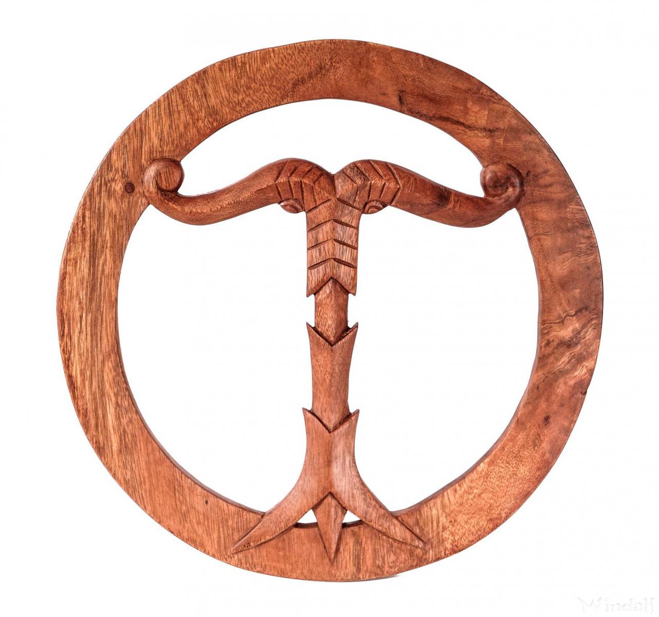 Wandbild IRMINSUL groß Wikinger Wandschmuck 33 cm aus Holz