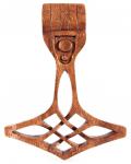 WINDALF Wikinger Wandbild THORALF 23 cm Thorshammer Holzbild Handarbeit aus Holz - Windalf.de