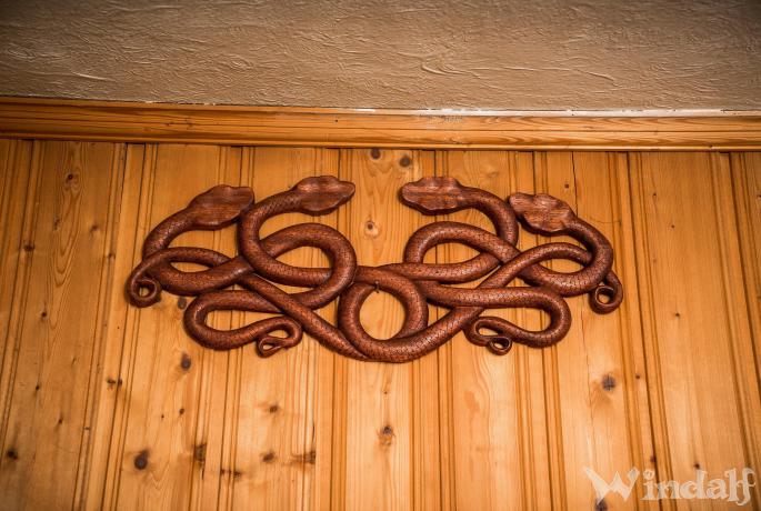 Wandbild ~ MANDRA ~ b: 65 cm - Keltische Schlangen - Handarbeit aus