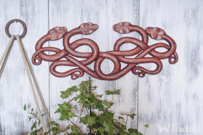 Wandbild ~ MANDRA ~ b: 65 cm - Keltische Schlangen - Handarbeit aus