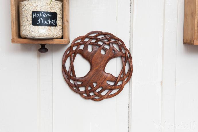 WINDALF Celtic Holzdeko MIRA Ø 23 cm Weltenesche Baum des Lebens