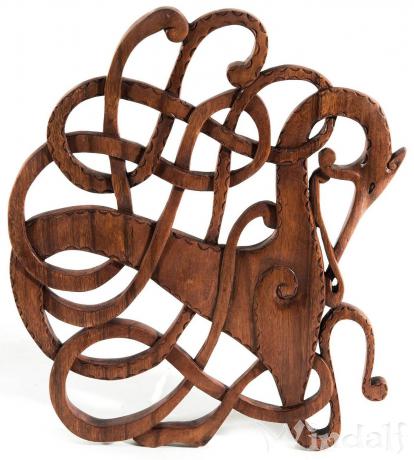 WINDALF Wand Holzbild VINARTH 34 cm Wikinger Kraft Pferd Handarbeit Holz - Windalf.de