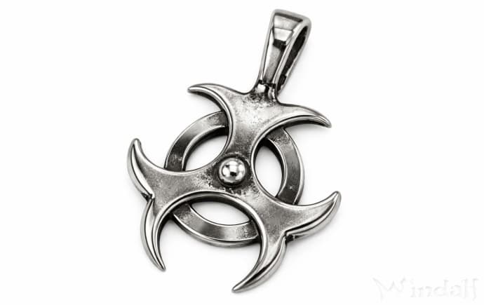 WINDALF Schmuck-Anh&auml;nger BIOHAZZARD 3.4 cm Silber - Windalf.de
