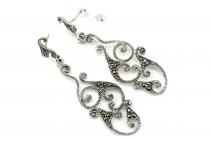 WINDALF Lange Damen Ohrringe AIDA 5.6 cm Spiralen Silber WINDALF Lange Damen Ohrringe AIDA 5.6 cm Spiralen Silber - Windalf.de