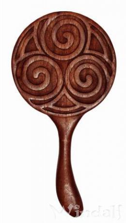 WINDALF Handspiegel TRINY Keltische Triskele aus Holz WINDALF Handspiegel TRINY Keltische Triskele aus Holz - Windalf.de