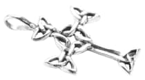 WINDALF Kelten Schmuck Anhänger Kreuz ARAN 3.1 cm Keltisches Kreuz Silber - Windalf.de