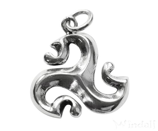 WINDALF Vikings Schmuck Anhänger EOWYN 3.1 cm Triskele Silber - Windalf.de