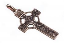 WINDALF Keltischer Kreuz Anhänger RIANA 4.2 cm Keltenkreuz Bronze - Windalf.de