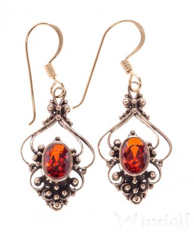 WINDALF Damen Ohrringe SALIA 4 cm Bohemia Ohrschmuck mit roten Granatsteinen Bronze WINDALF Damen Ohrringe SALIA 4 cm Bohemia Ohrschmuck mit roten Granatsteinen Bronze - Windalf.de