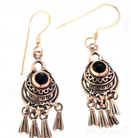 WINDALF Wikinger Ohrhänger ASA 4.1 cm Vintage Bohemia Schmuck Bronze - Windalf.de