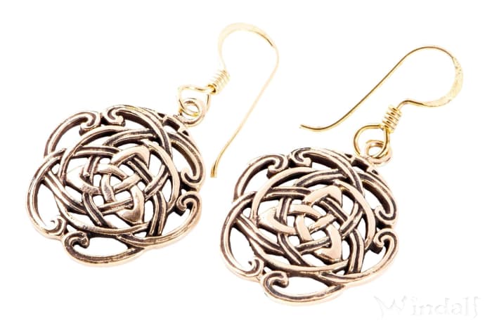 WINDALF Keltische Ohrhänger NAIDA 3.7 cm Nordischer Schmuck Bronze WINDALF Keltische Ohrhänger NAIDA 3.7 cm Nordischer Schmuck Bronze - Windalf.de