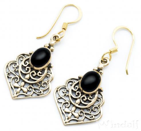 WINDALF Bohemia Ohrhänger Mittelalter ONYXIA 4 cm Mittelalter Ohrschmuck Bronze WINDALF Bohemia Ohrhänger Mittelalter ONYXIA 4 cm Mittelalter Ohrschmuck Bronze - Windalf.de
