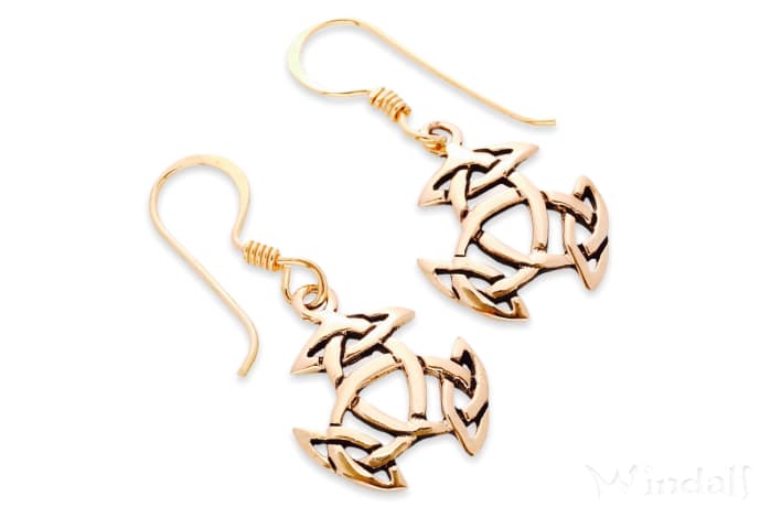 WINDALF Ohrhänger ARWAIN 3.1 cm Keltischer Ohrschmuck Bronze - Windalf.de