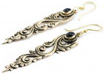 WINDALF Lange Mittelalter Ohrhänger NORCIA 6.4 cm Onyx-Schmuck Bronze WINDALF Lange Mittelalter Ohrhänger NORCIA 6.4 cm Onyx-Schmuck Bronze - Windalf.de